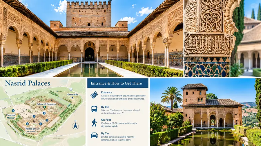 Nasrid Palaces Map, Entrance & How to Get There